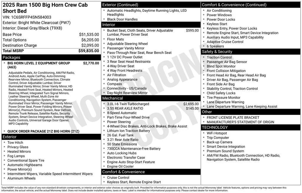 ram ram 1500 pickup 2025 1C6SRFFP4SN584003 image ram ram 1500 pickup 2025 1C6SRFFP4SN584003 image